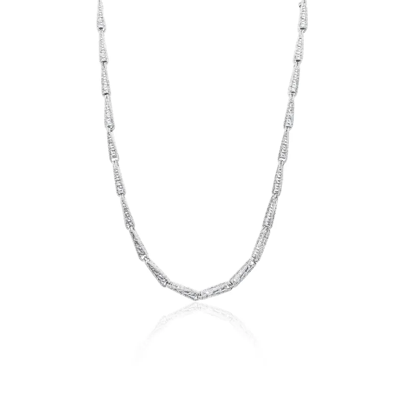 White Gold Triangular Chain sold by Meira T