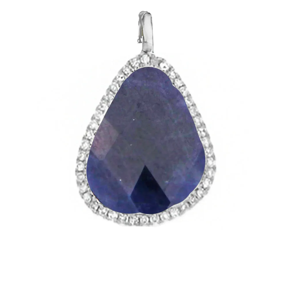 White Gold Blue Sapphire Center sold by Meira T