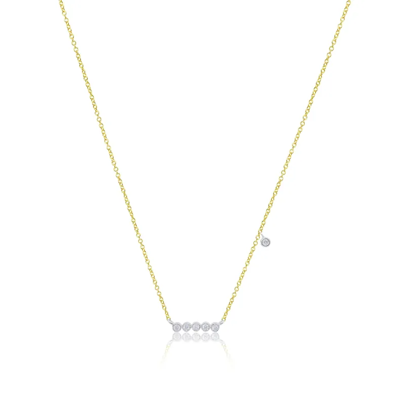 Dainty Diamond Bar Necklace sold by Meira T