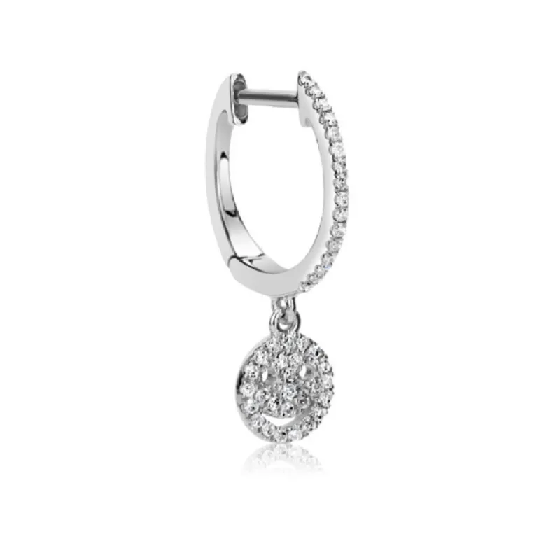 Smiley Diamond Huggie sold by Meira T