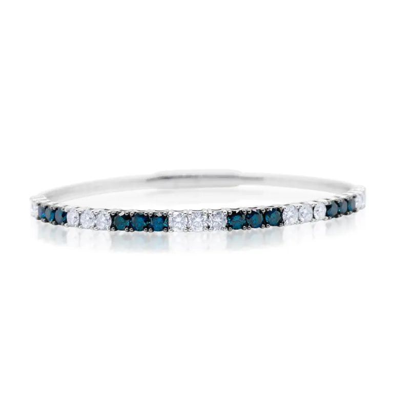 Blue and White Diamond Bangle sold by Meira T