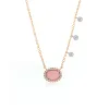 Meira T Opal and Diamond Bezel Necklace sold by Meira T