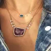 Meira T Opal and Diamond Bezel Necklace sold by Meira T