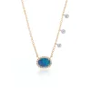 Meira T Opal and Diamond Bezel Necklace sold by Meira T