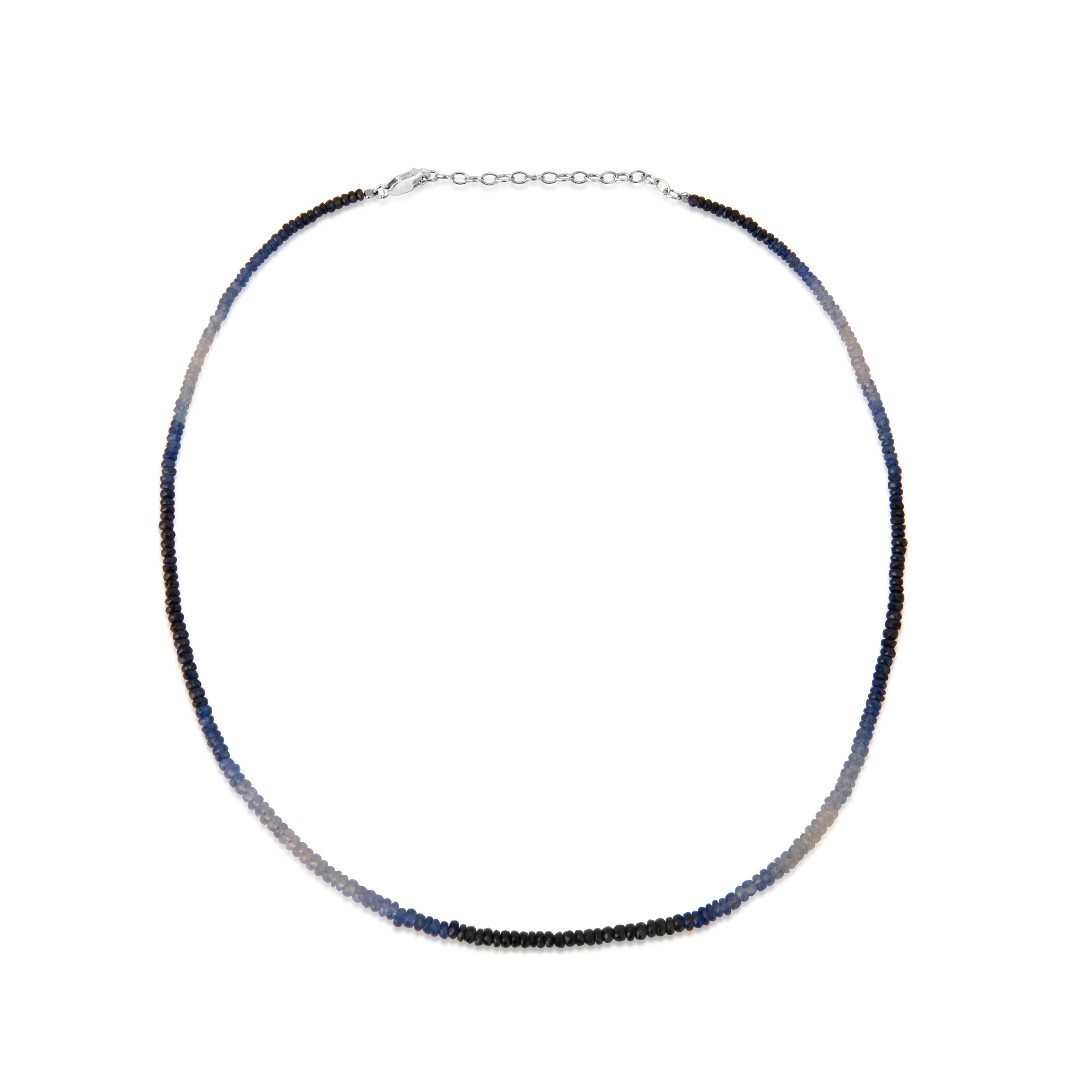 Blue Ombre Sapphire Beaded Necklace sold by Meira T