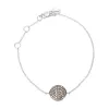 White Gold Brown Diamond Disc Bracelet sold by Meira T