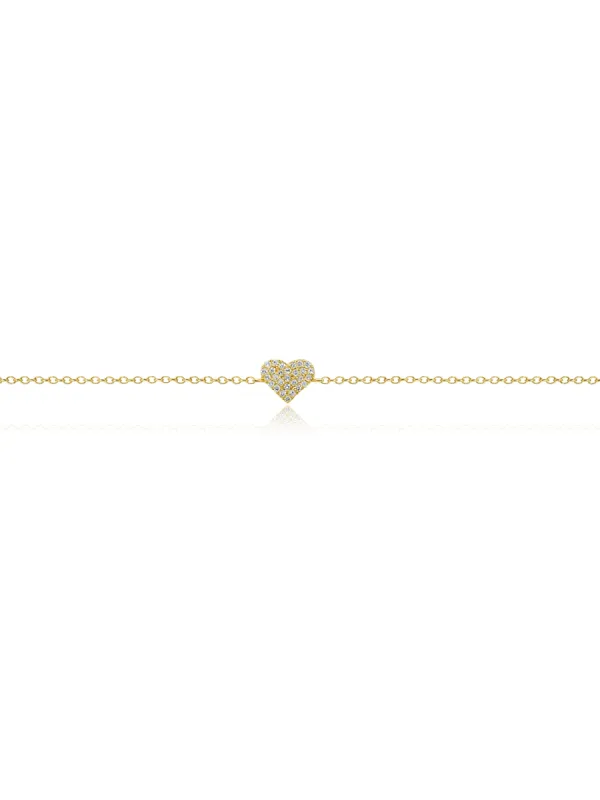 Dainty Diamond Heart Bracelet sold by Meira T