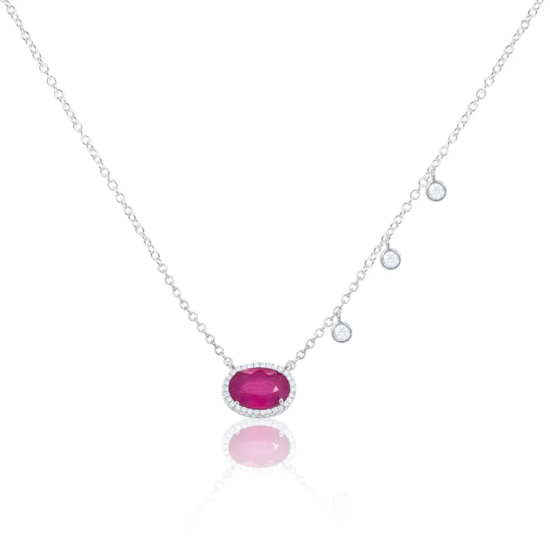Ruby Diamond Necklace sold by Meira T