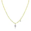 Yellow Gold Leaf Chunky Chain Necklace sold by Meira T