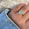 Yellow Gold and Blue Topaz Ring sold by Meira T