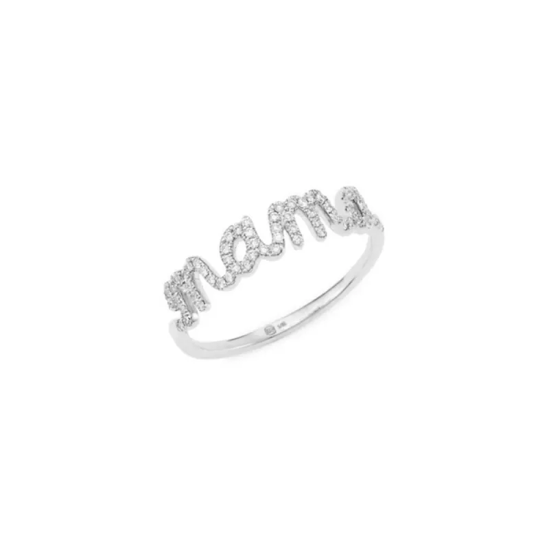 Mama Diamond Ring -14kt White Gold and DIamonds sold by Meira T