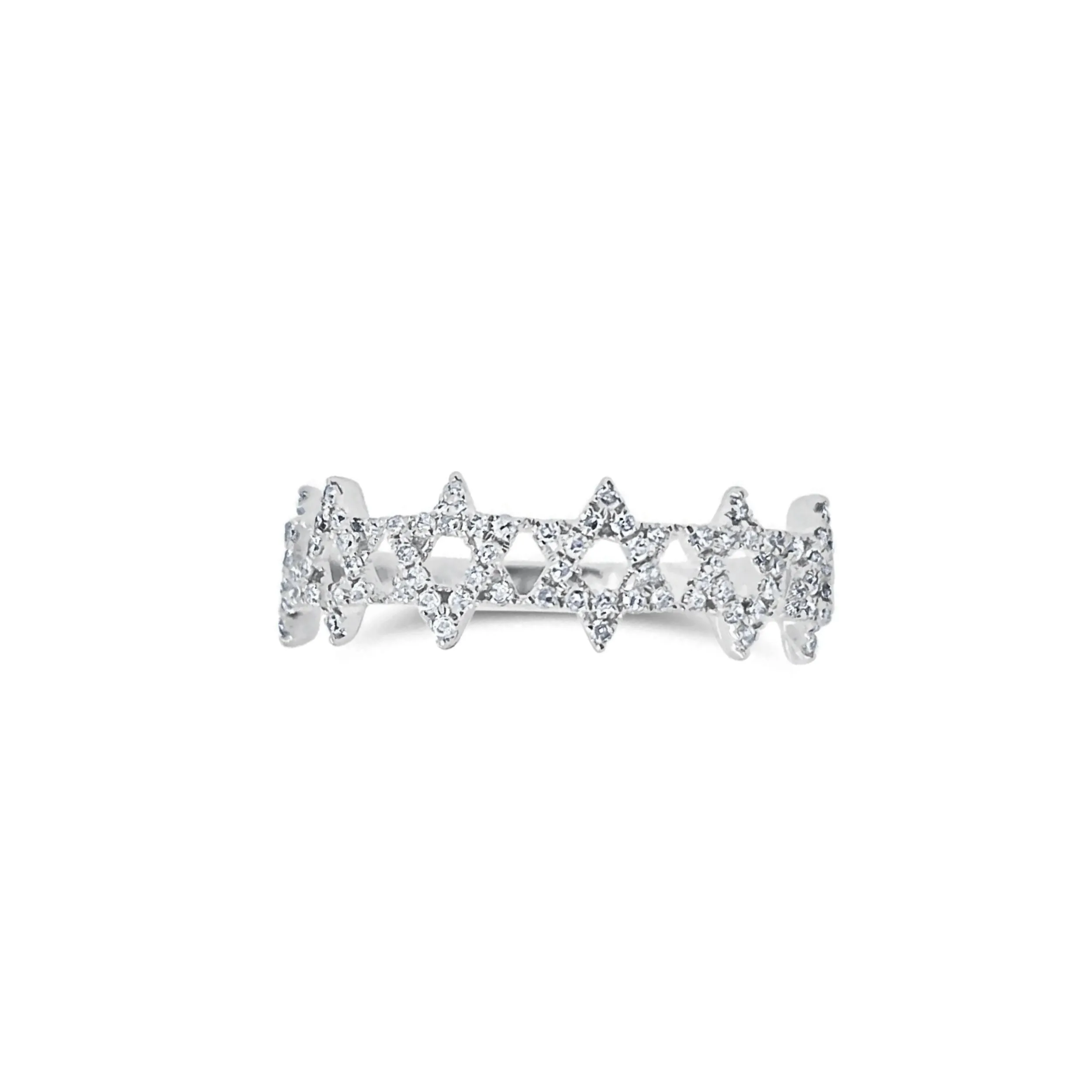 White Gold Diamond Star of David Ring sold by Meira T