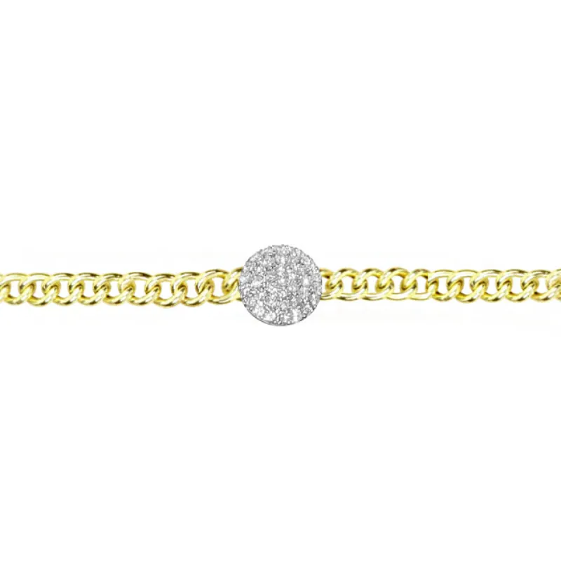 Diamond Disk Chain Bracelet sold by Meira T