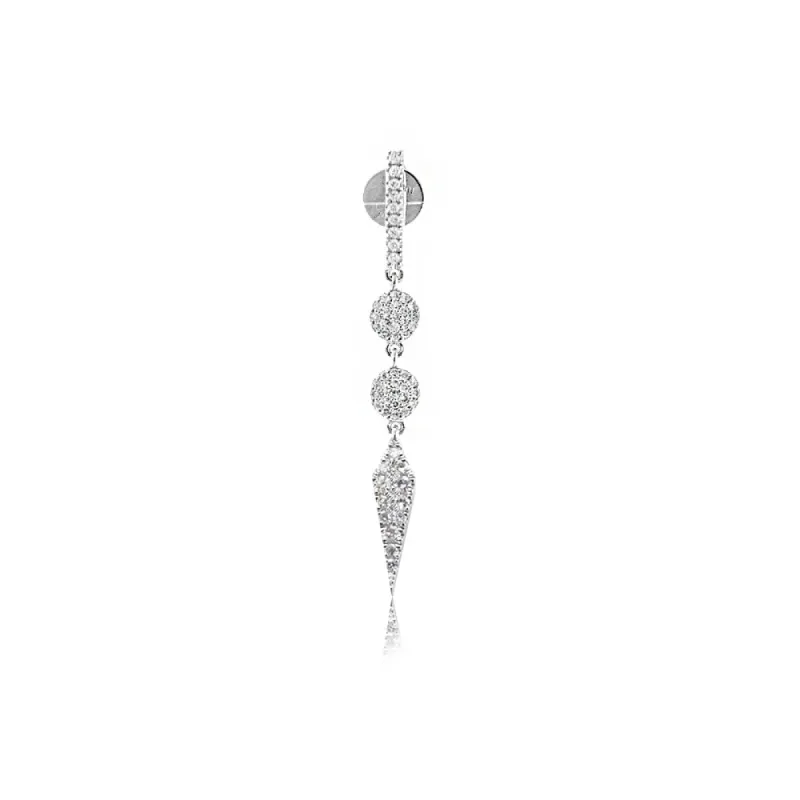 White Gold Dagger Fringe Earring sold by Meira T