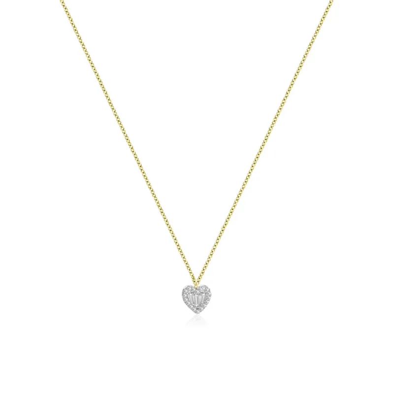 Diamond Heart Necklace sold by Meira T