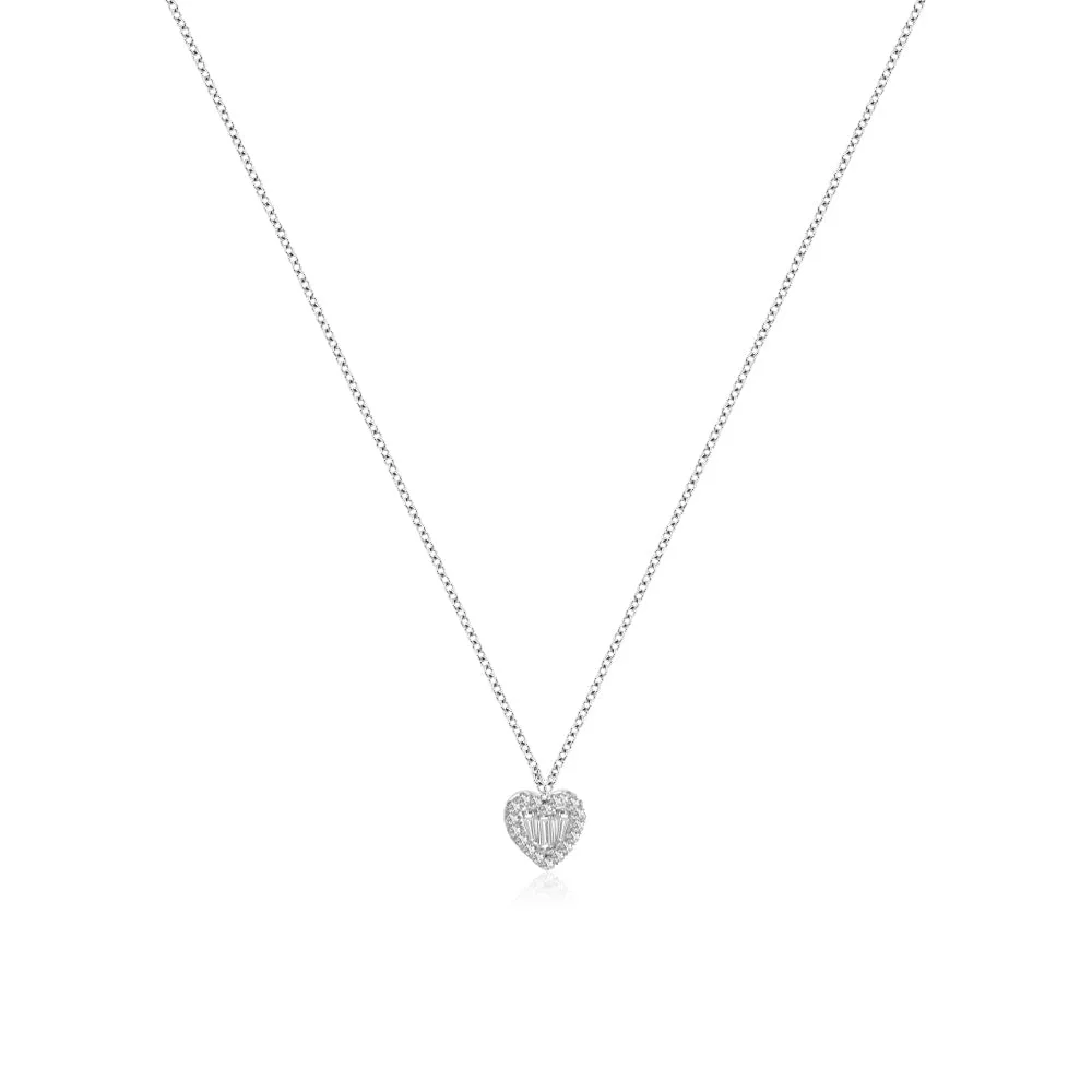 Diamond Heart Necklace sold by Meira T product image thumbnail 3