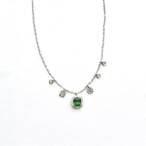 White Gold and Emerald Necklace sold by Meira T