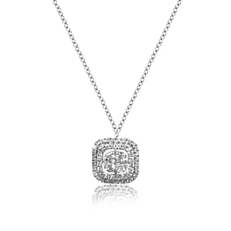 The Drop #3 | Double Halo Lab Grown Diamond Necklace (online exclusive) sold by Meira T