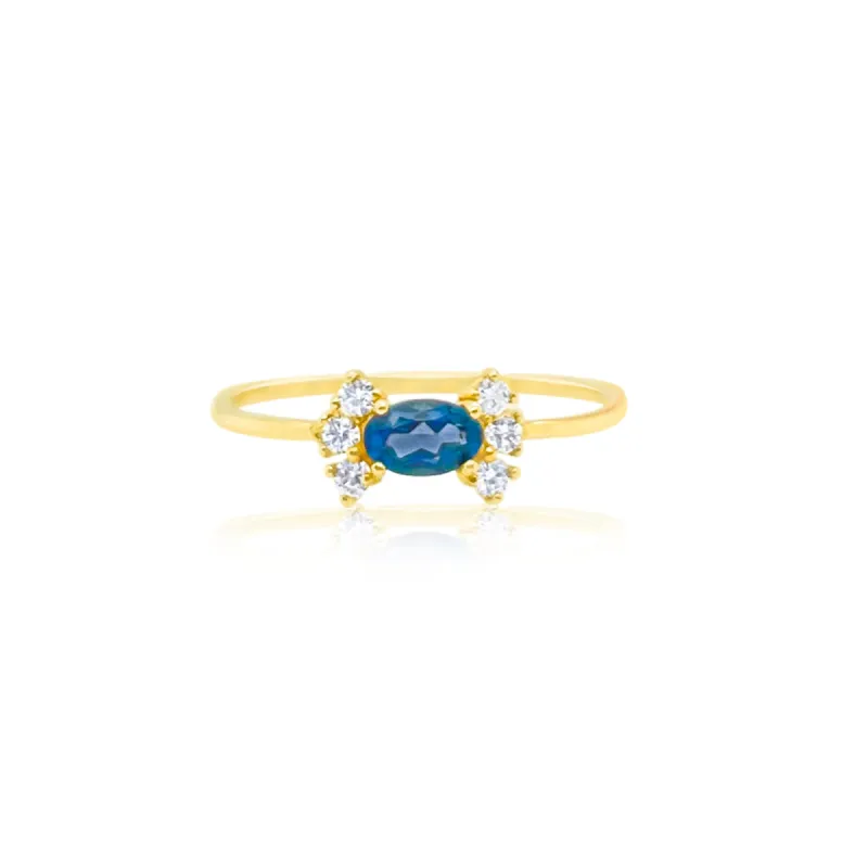 Dainty Blue Topaz Ring sold by Meira T
