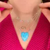 Turquoise Heart Necklace sold by Meira T