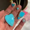 Turquoise Heart Necklace sold by Meira T