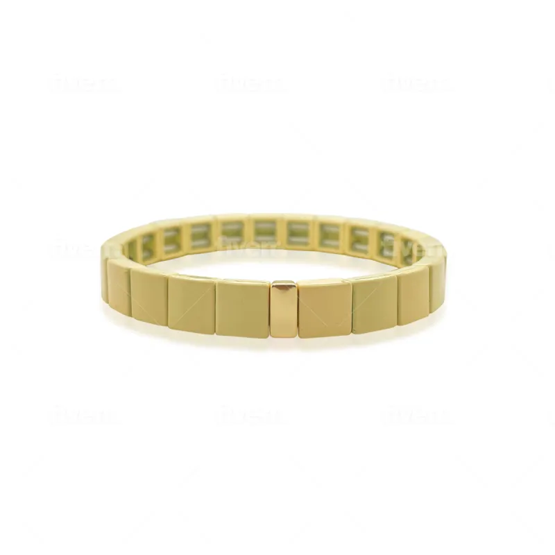 Stretchy Pastel Yellow Beach Bracelet sold by Meira T