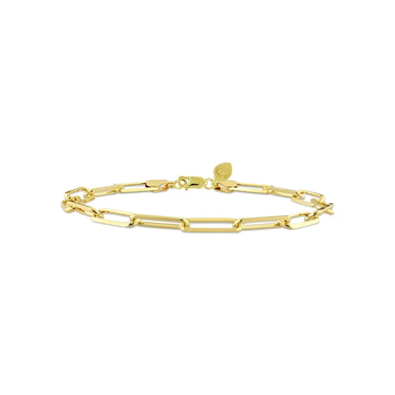 Paperclip Anklet 14kt Yellow Gold 9 inches sold by Meira T