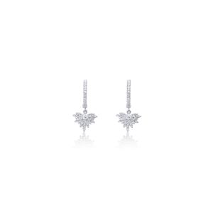 White Gold Diamond Starburst Earrings sold by Meira T