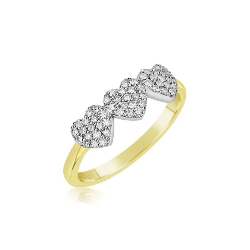 Triple Heart Diamond Ring sold by Meira T
