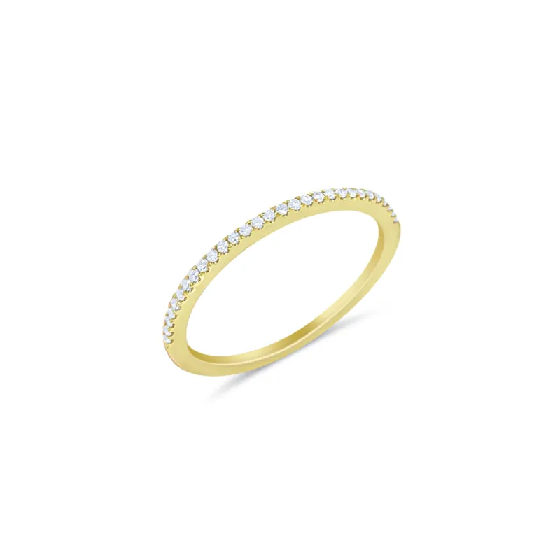 Dainty Yellow Gold Diamond Band sold by Meira T