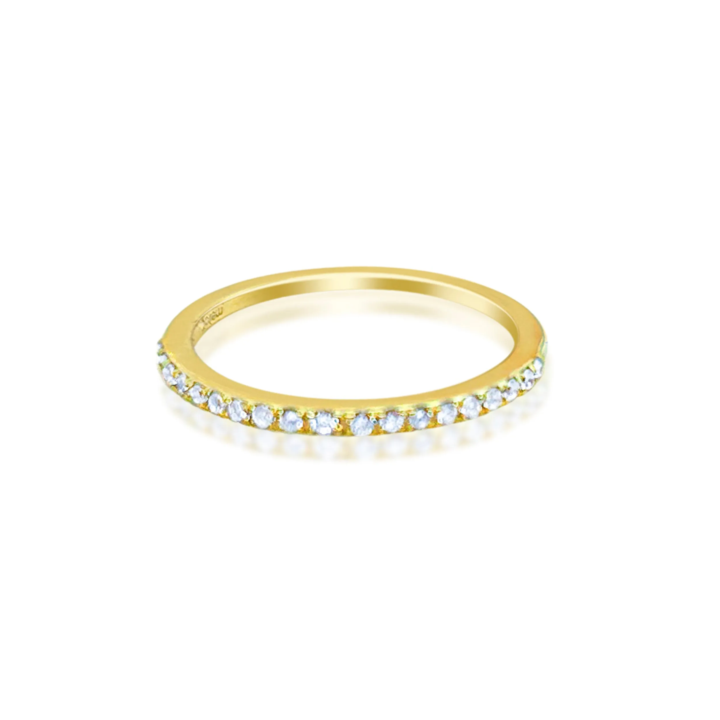 Dainty Yellow Gold Diamond Band sold by Meira T product image thumbnail 2