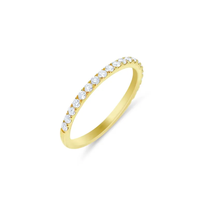 Dainty Yellow Gold Diamond Band sold by Meira T