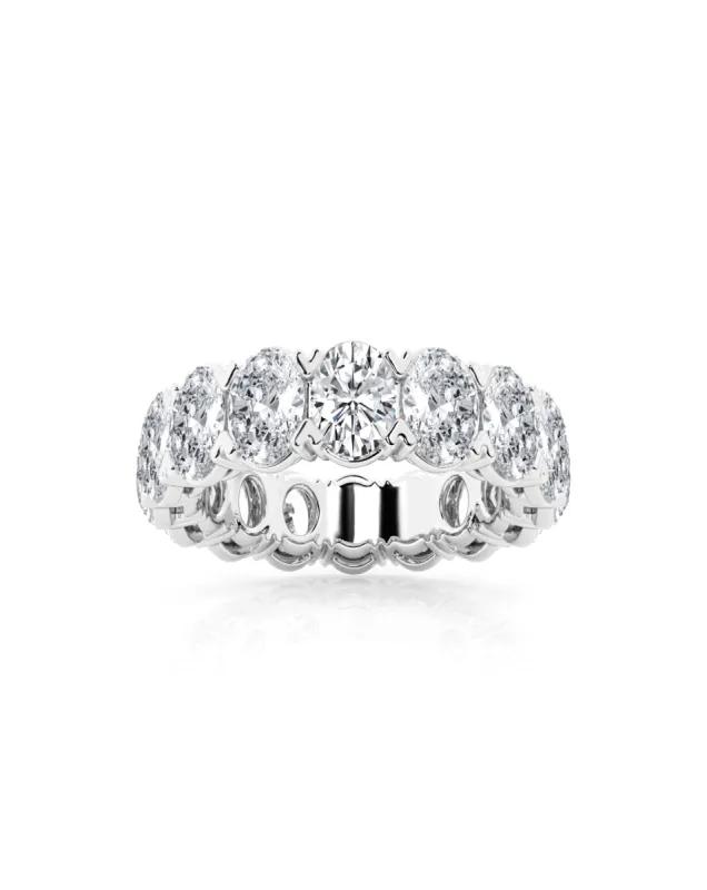 Eternity Band Ring | Oval Cut 7ct LAB Diamond sold by Meira T