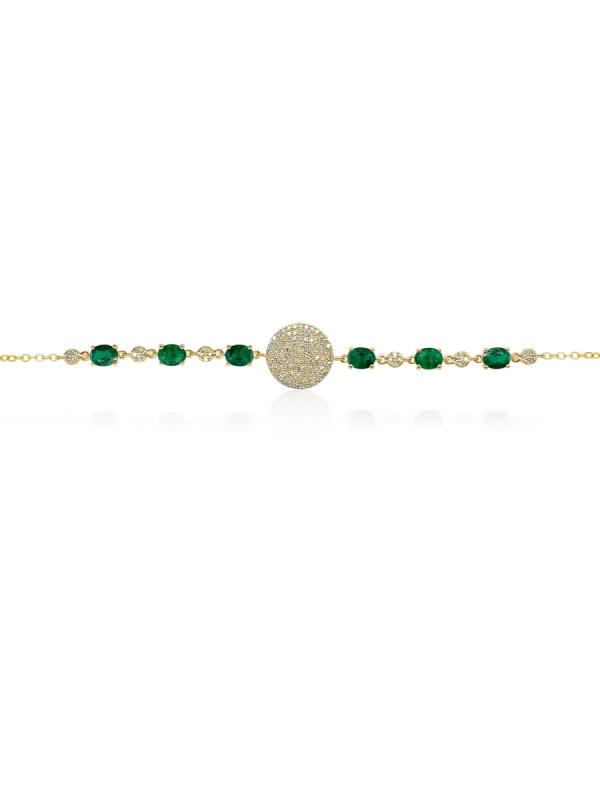 Diamond And Emerald Bracelet sold by Meira T