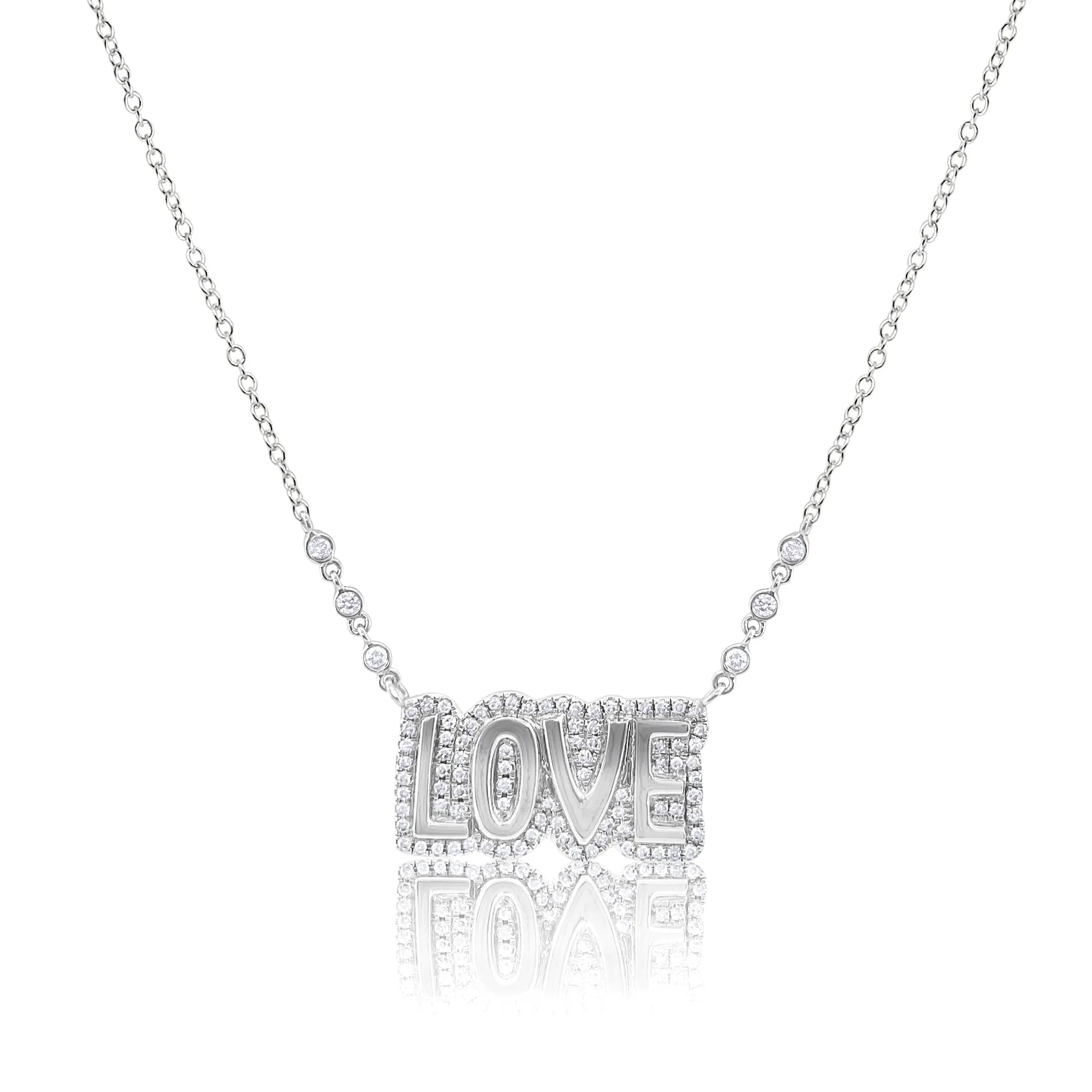 White Gold Love Necklace sold by Meira T