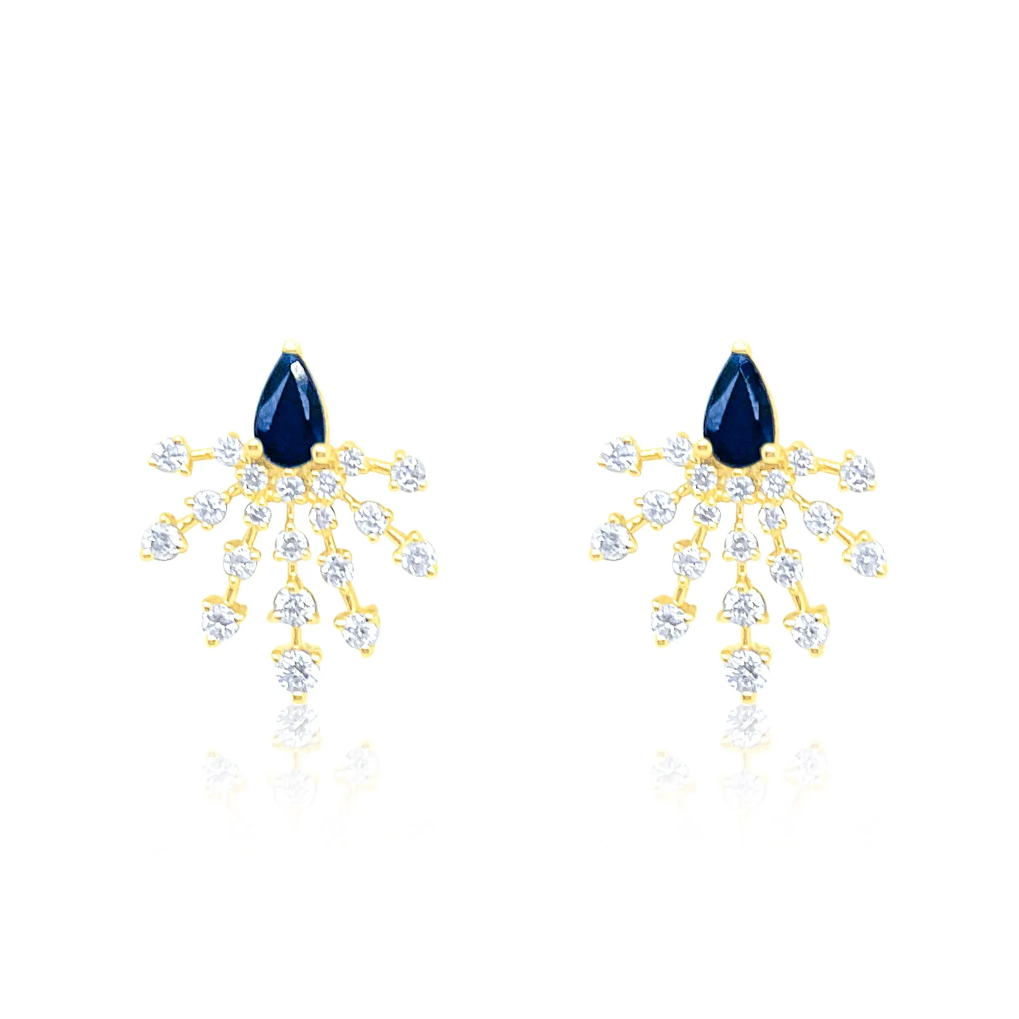 Sapphire and Diamond Burst Earrings ONLINE EXCLUSIVE sold by Meira T