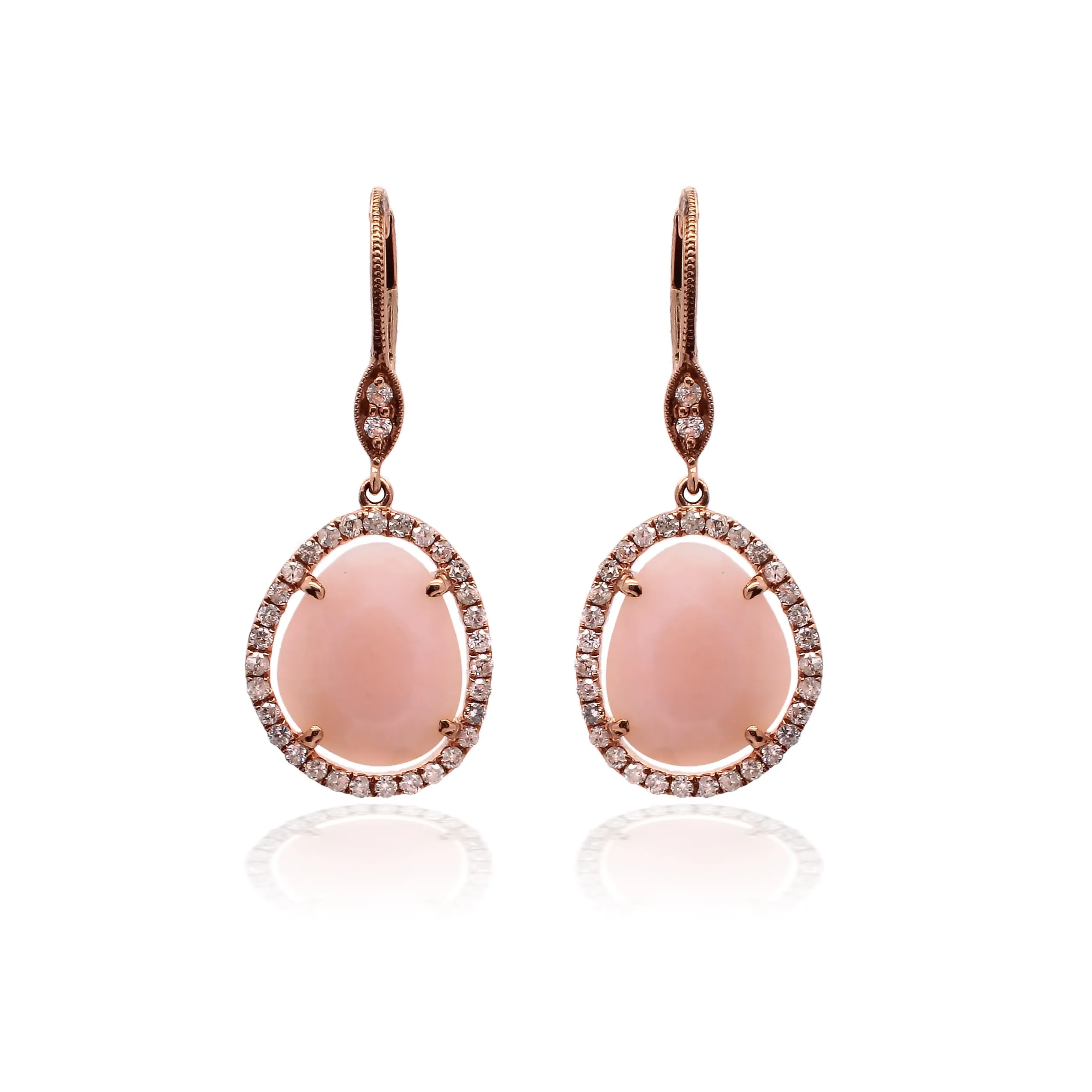 Pink Opal Drop Earrings sold by Meira T