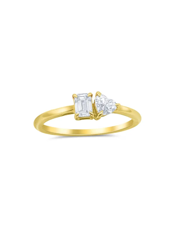 Yellow Gold Double Shaped Ring sold by Meira T