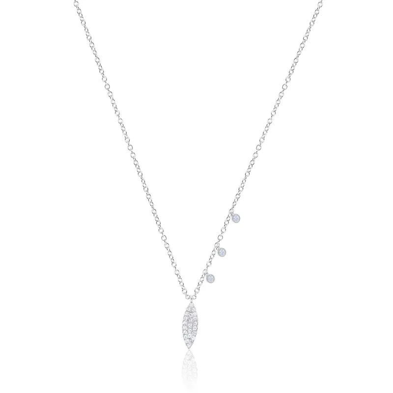 White Gold Diamond Charm and Bezels Necklace sold by Meira T