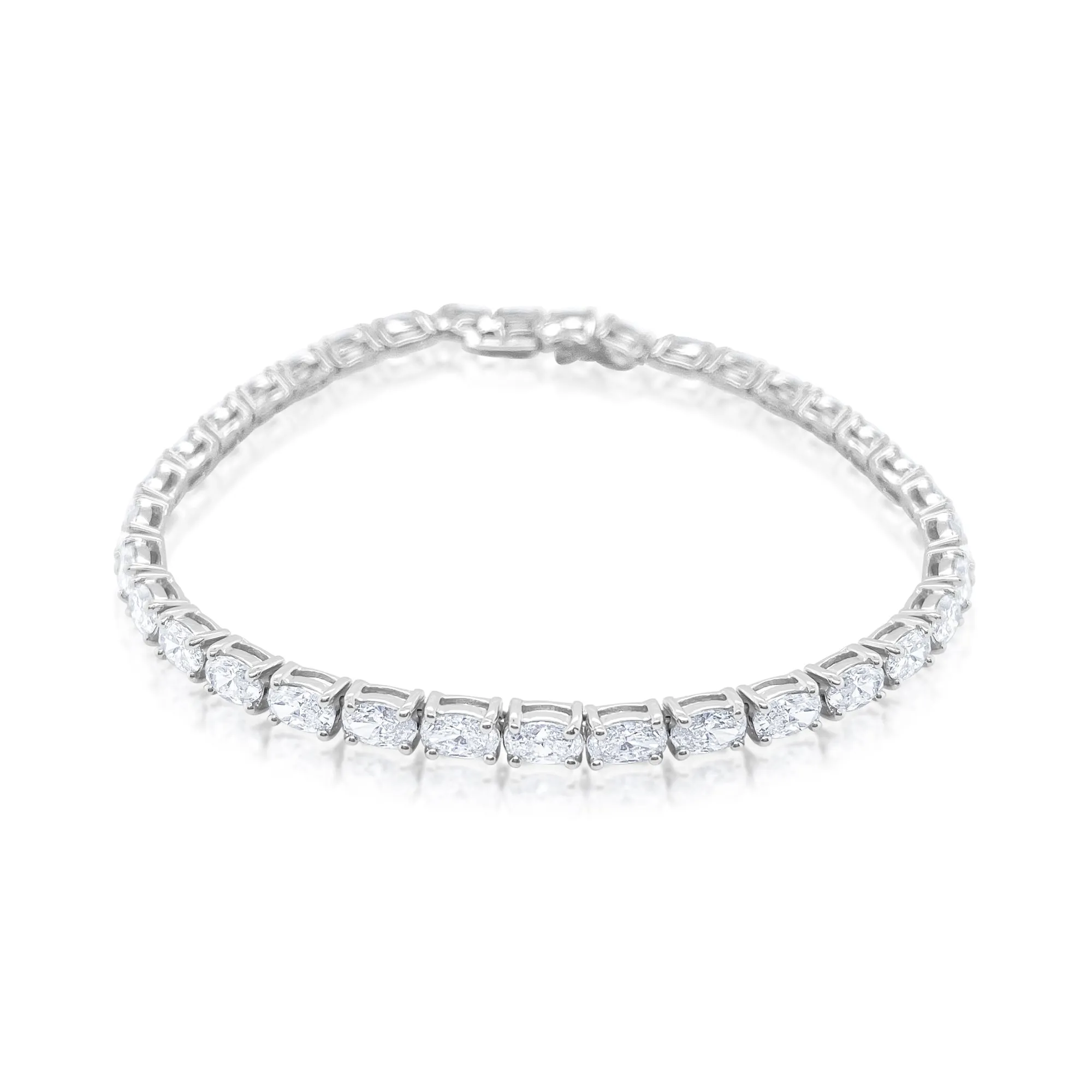 Lab Grown Oval Tennis Bracelet | 6.69 Oval cut sold by Meira T