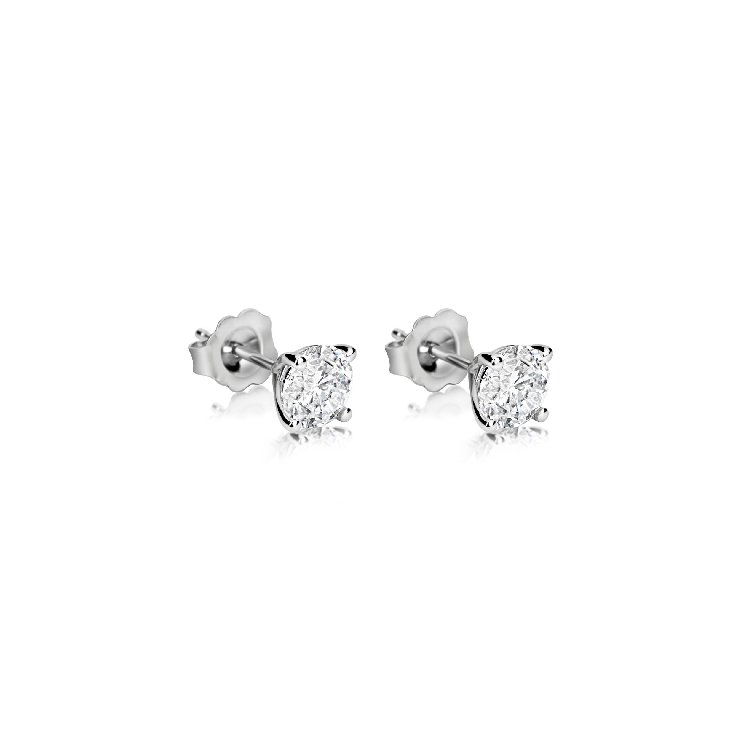 White Gold Lab Grown 1.44 Carat Diamond Studs sold by Meira T