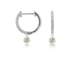 White Gold Diamond and Drilled Diamond Huggies sold by Meira T