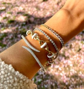 White Gold Diamond Bangle sold by Meira T