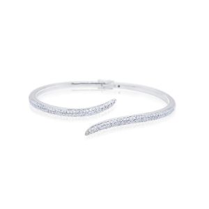 White Gold Diamond Bangle sold by Meira T