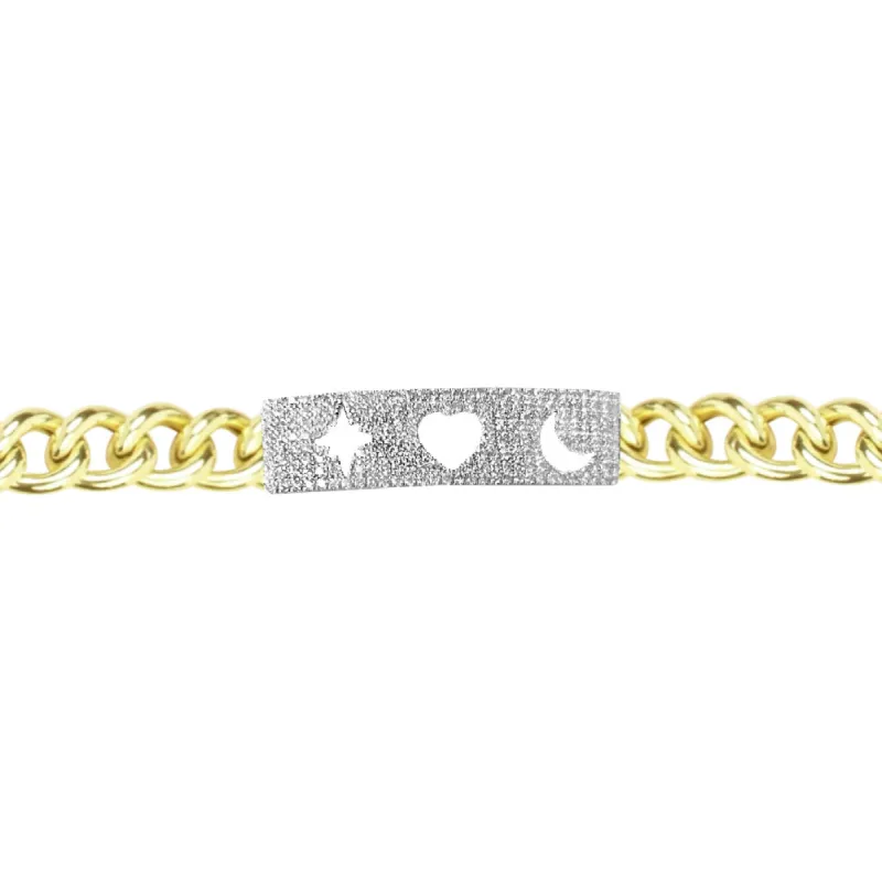 Celestial Diamond Encrusted Chain Bracelet sold by Meira T