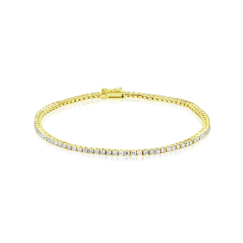 Meira T Yellow Gold Tennis Bracelet sold by Meira T