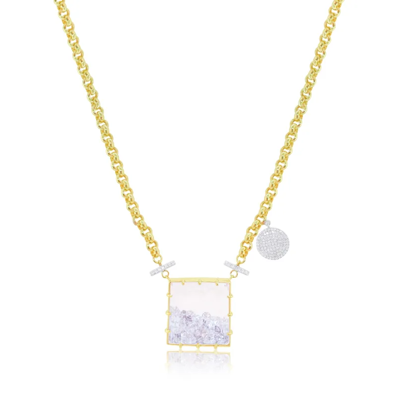 Yellow Gold and Rough Diamond Necklace sold by Meira T