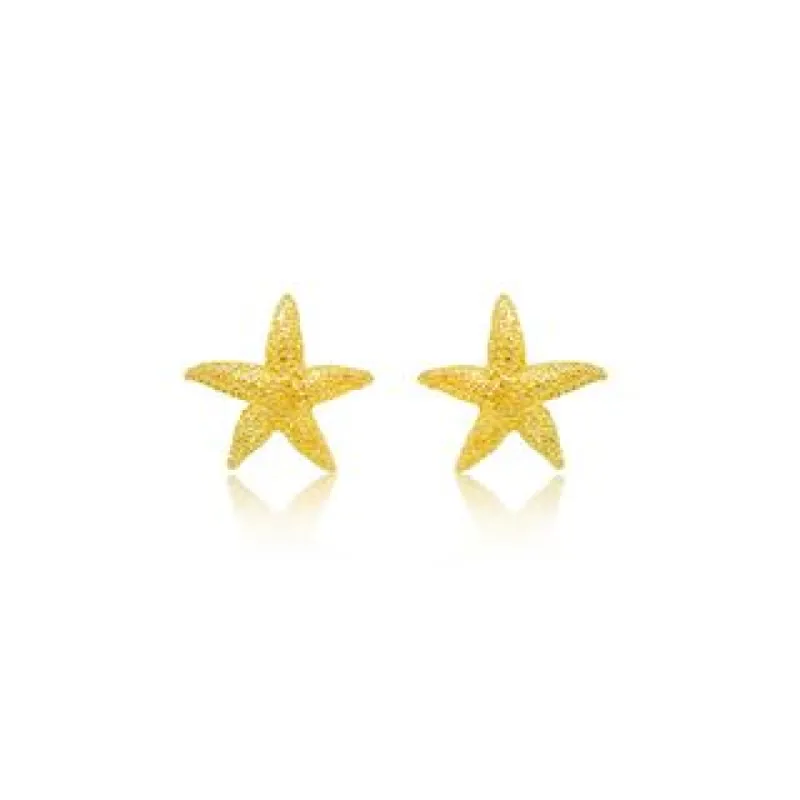 Yellow Gold Starfish Studs sold by Meira T