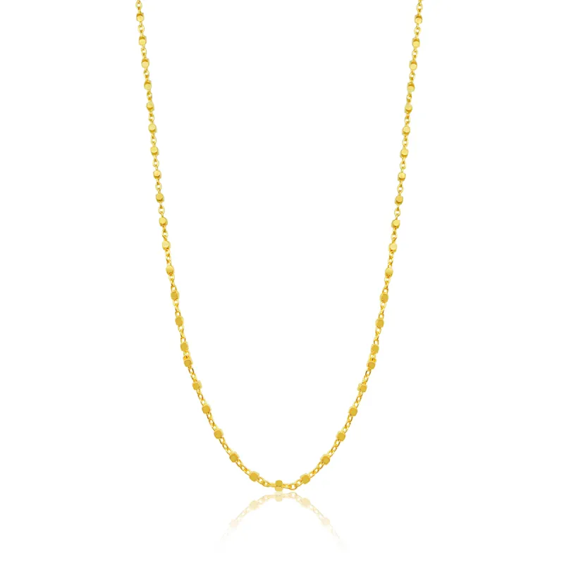 Dainty Yellow Gold Ball Chain sold by Meira T