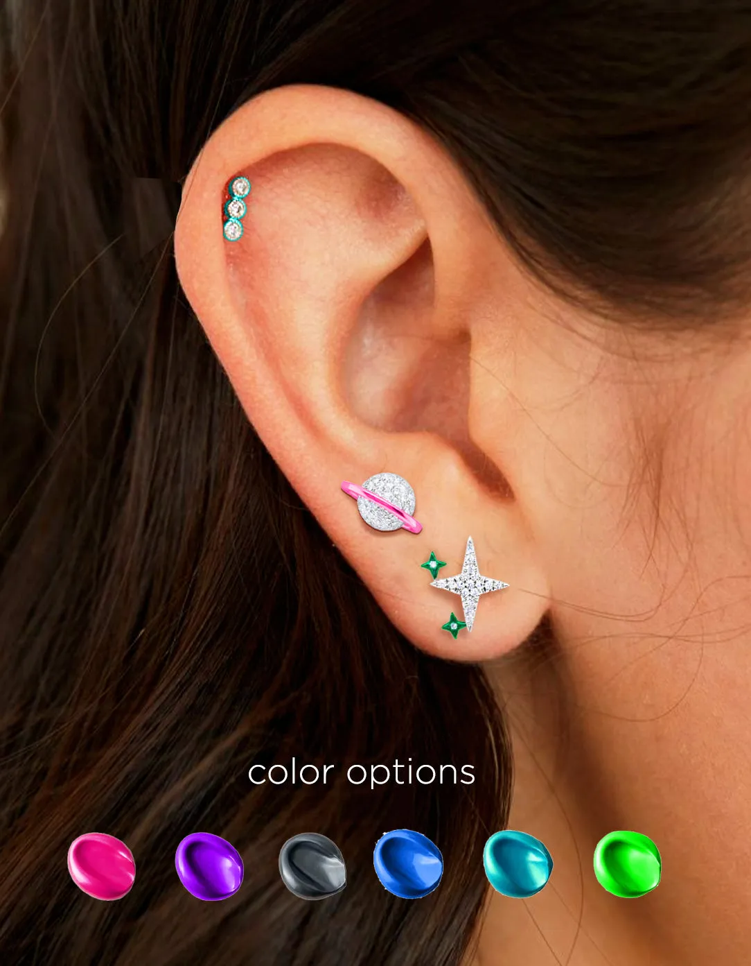 Groovy Purple Celestial Starburst Stud sold by Meira T product image thumbnail 2